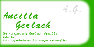 ancilla gerlach business card